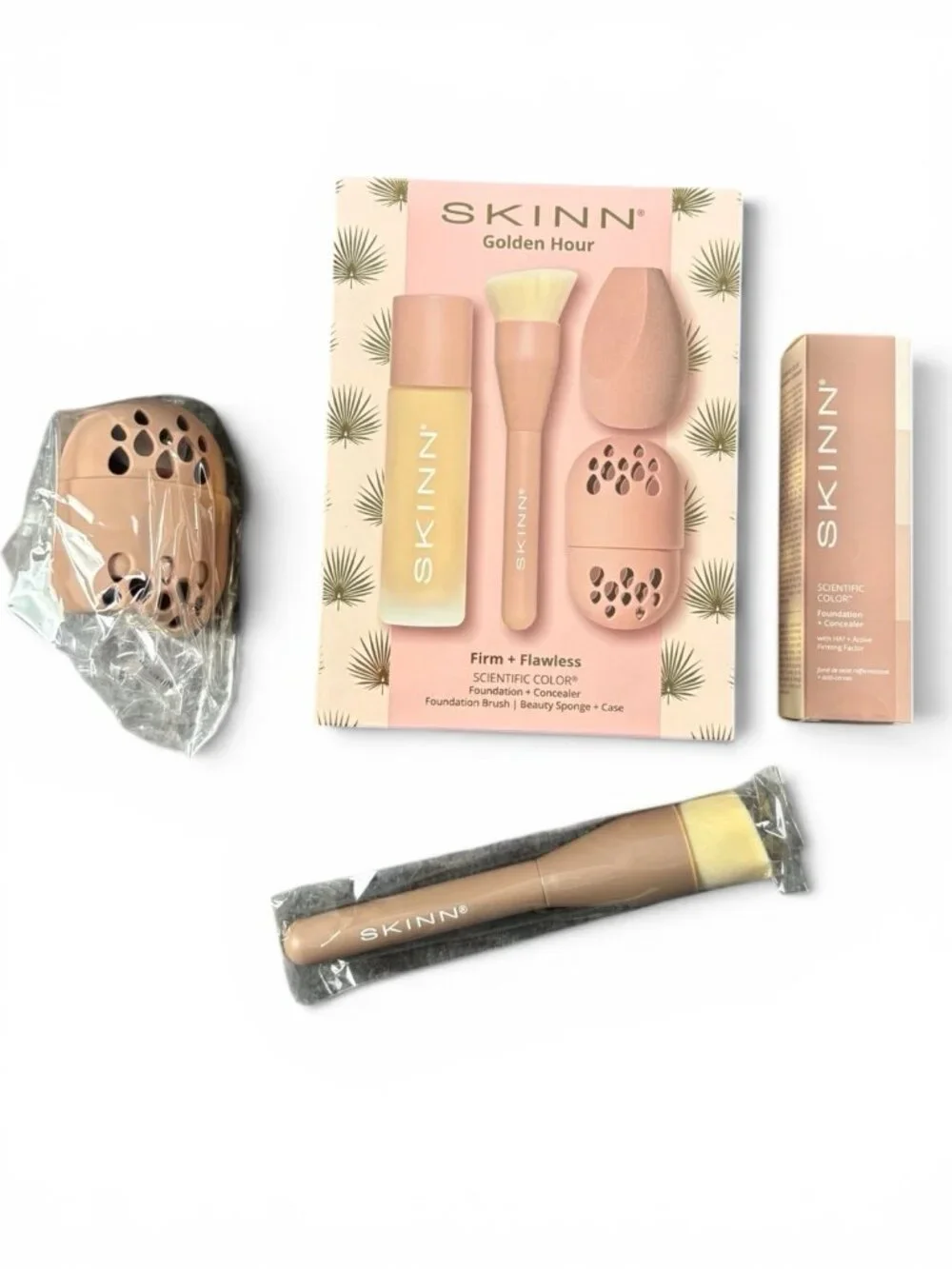 SKINN Golden Hour Firm + Flawless Foundation Concealer Set 4W Peachy Medium